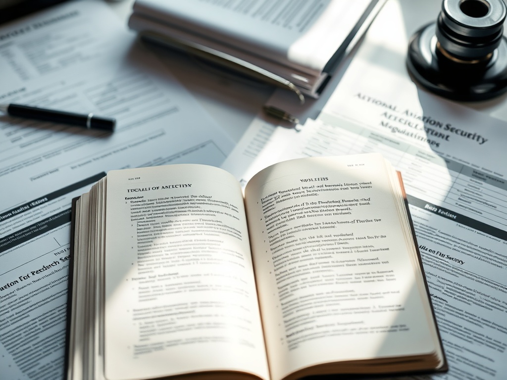 항공 보안 관련 법령과 규정 문서를 나타내는 이미지